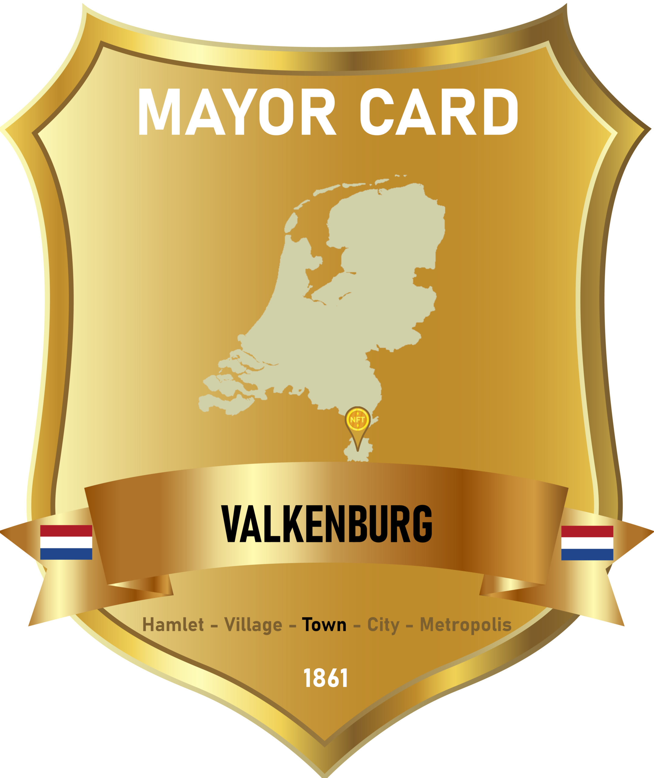 Mayor Card for Valkenburg, Limburg, Netherlands
